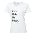thumbnail image 3 of Foodie Statement T-Shirt - Carbs Make Me Happy, 3 of 8