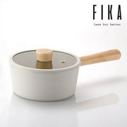 NEOFLAM FIKA Sauce Pan for Stovetops and Induction, Wood Handle, Made in Korea