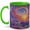 Green, variant on Swirling Sunrise Sky 11oz Ceramic Mug, Dream Cloud Coffee Cup