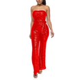 thumbnail image 1 of Wdgfv Robe à Sequins Sans Manches pour Femmes Combinaison à Sequins pour Soirée Rouge TTG, 1 of 6