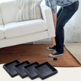 thumbnail image 5 of 4Pcs Anti- Furniture Pads- 2.5x2.5In Square Rubber Anti Skid Caster Cups, Leg Coasters-Couch, Chair, 5 of 5