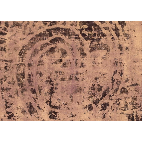 Ahgly Company Indoor Rectangle Abstract Brown Modern Area Rugs, 3' x 5'