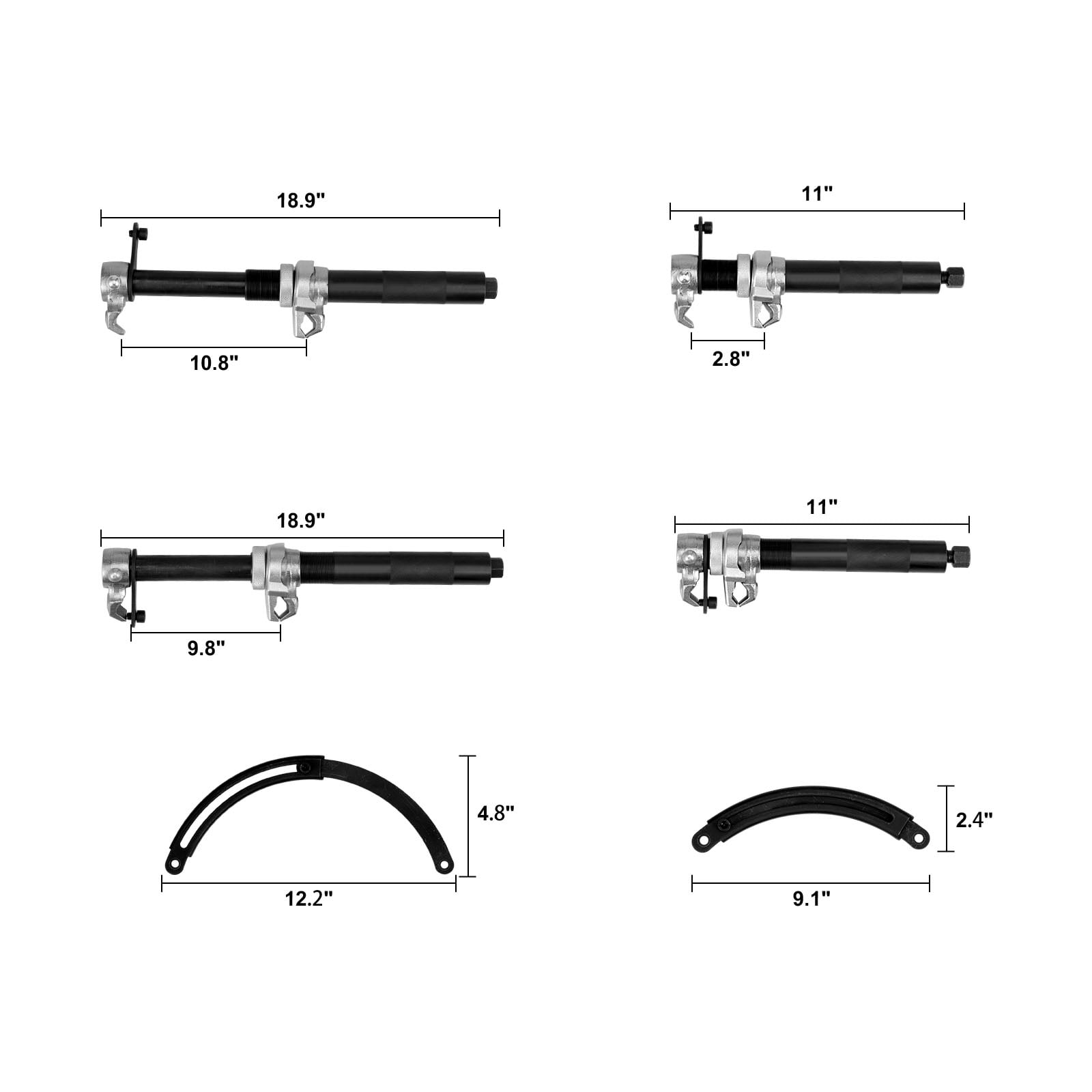 KFFKFF 2 pcs Heavy Duty Coil Spring Compressor Tool Macpherson Strut Spring Compressor Set 2646 lbs Strut Spring Compressor