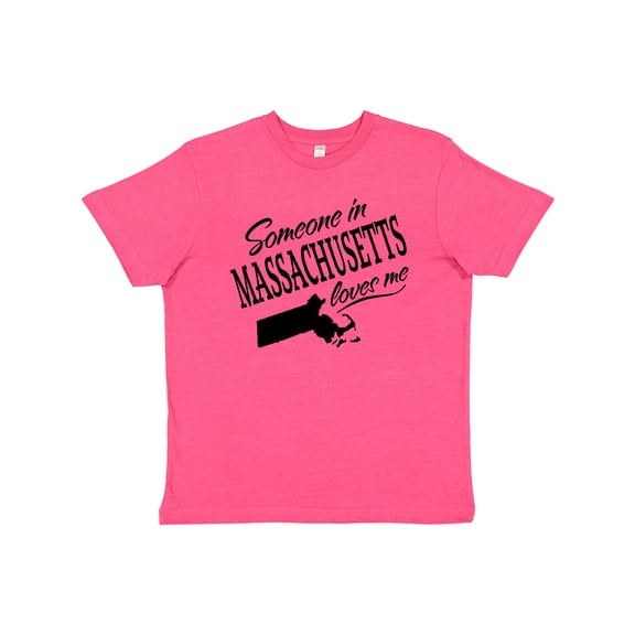 Inktastic Someone in Massachusetts Loves Me Youth T-Shirt
