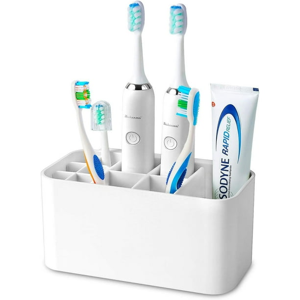 Soporte para cepillo de dientes eléctrico de gran capacidad, organice los elementos esenciales de su baño
