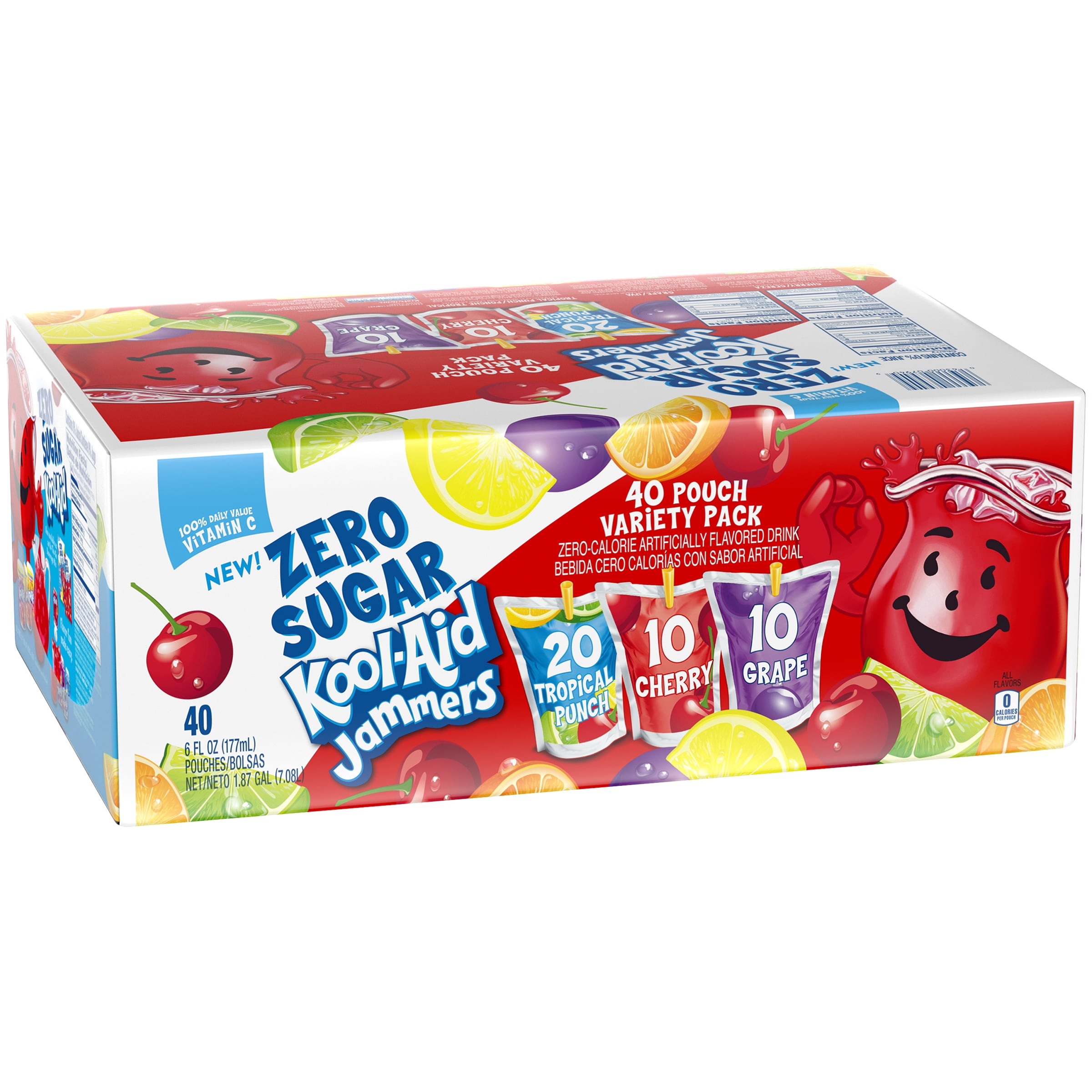 KoolAid Jammers Artificially Flavored Drink, Zero Sugar Variety Pack
