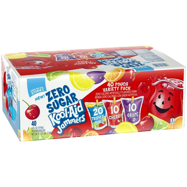 KoolAid Jammers Artificially Flavored Drink, Zero Sugar Variety Pack