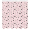 thumbnail image 3 of Ambesonne Hedgehog Shower Curtain, Pastel Hearts Pattern, 69"Wx70"L, Pale Pink Grey and Black, 3 of 3