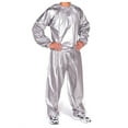 thumbnail image 2 of Heavy Duty Fitness Weight Loss Sweat Sauna Suit Exercise Gym Anti-Rip Silver XXXL, 2 of 4