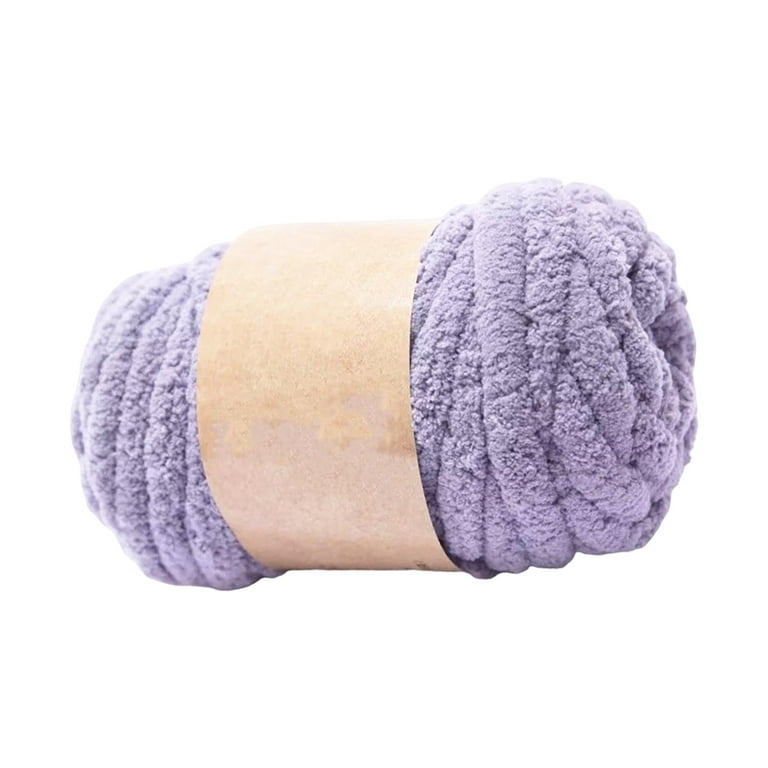 Chunky Wool Yarn Jumbo Tubular Yarn Crochet Cloth Summer Hand Knit Yarn Weight Yarn Bulky Yarn for Knitted Blanket Weaving Sweater Pet Bed Light Gray