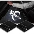 thumbnail image 1 of 2 lámparas LED magnéticas 3D para puerta de coche, con logotipo de bienvenida, sombra y fantasma, compatibles con todos los modelos de coche (calavera mandaloriana de Star Wars)., 1 of 5