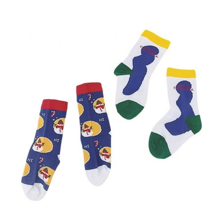 

SYNPOS Christmas Socks Infant Socks Baby Socks Kids Cotton Socks Socks for Toddler Kid Girl Cartoon 2 Pair Socks Infant Baby Elastic Soft Socks Christmas Mid-thigh Socks