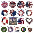 thumbnail image 2 of Forzero Patriotic Wreath American Independence Day Wreath Handmade Memorial Day Wreath Decoration Front Door Wall Home Decoration, 2 of 6
