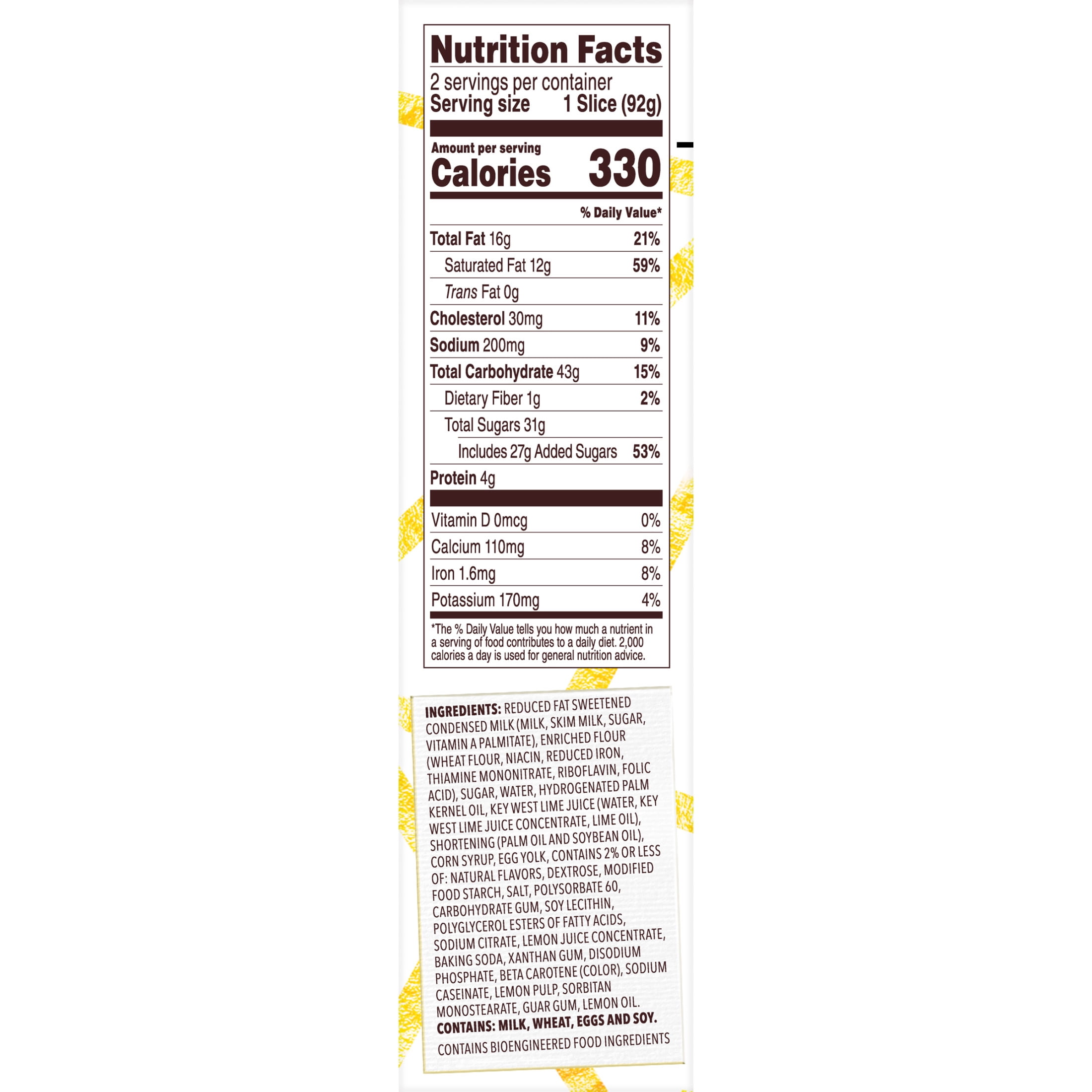Edwards Singles Desserts Frozen Key Lime Pie Slices, 6.5 oz 2 Pack