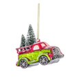 thumbnail image 1 of Melrose International Camion en Verre de 4,75 Po avec Arbres&44; Rouge et Vert - Lot de 6, 1 of 1