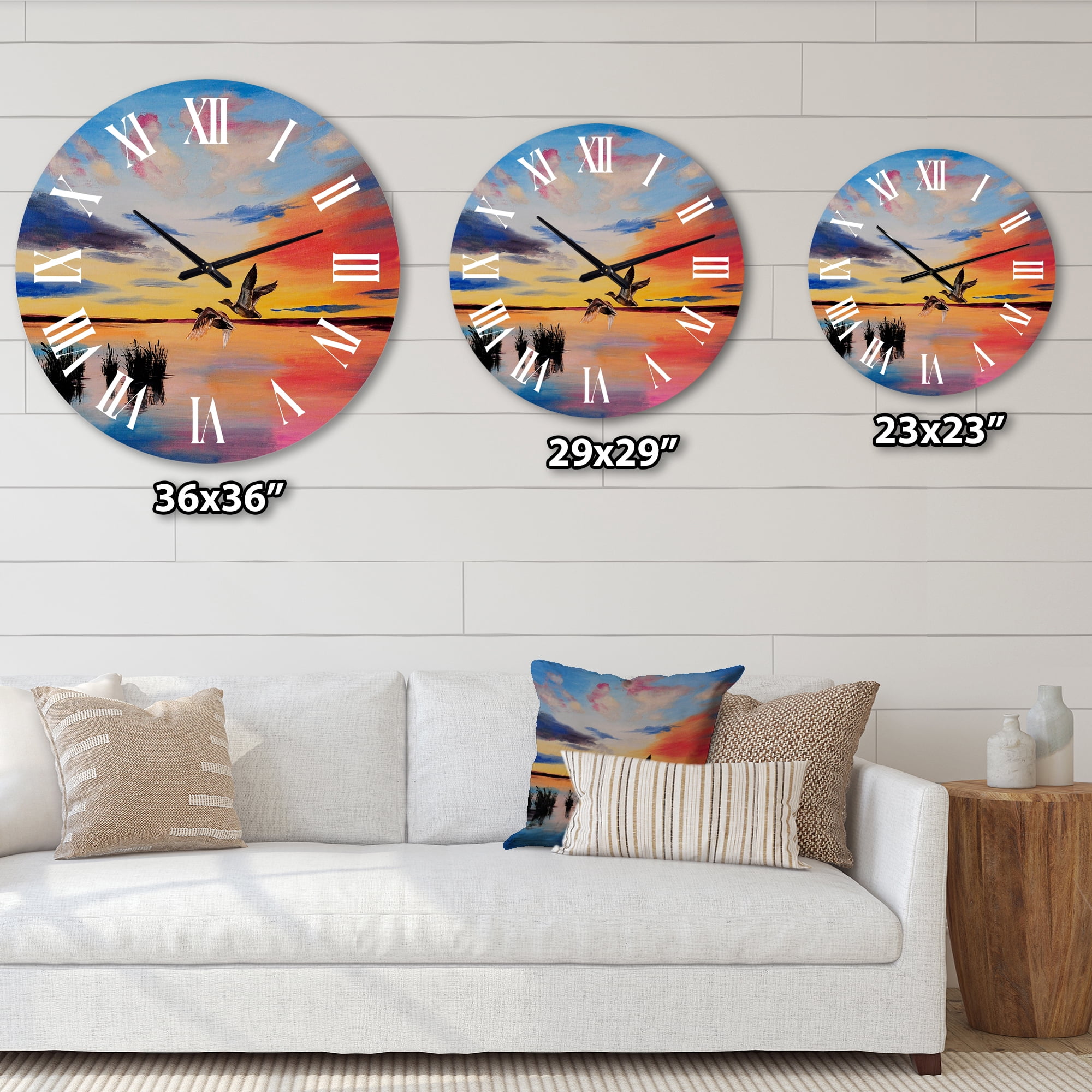 Designart 1 in Coastal Wall Clock