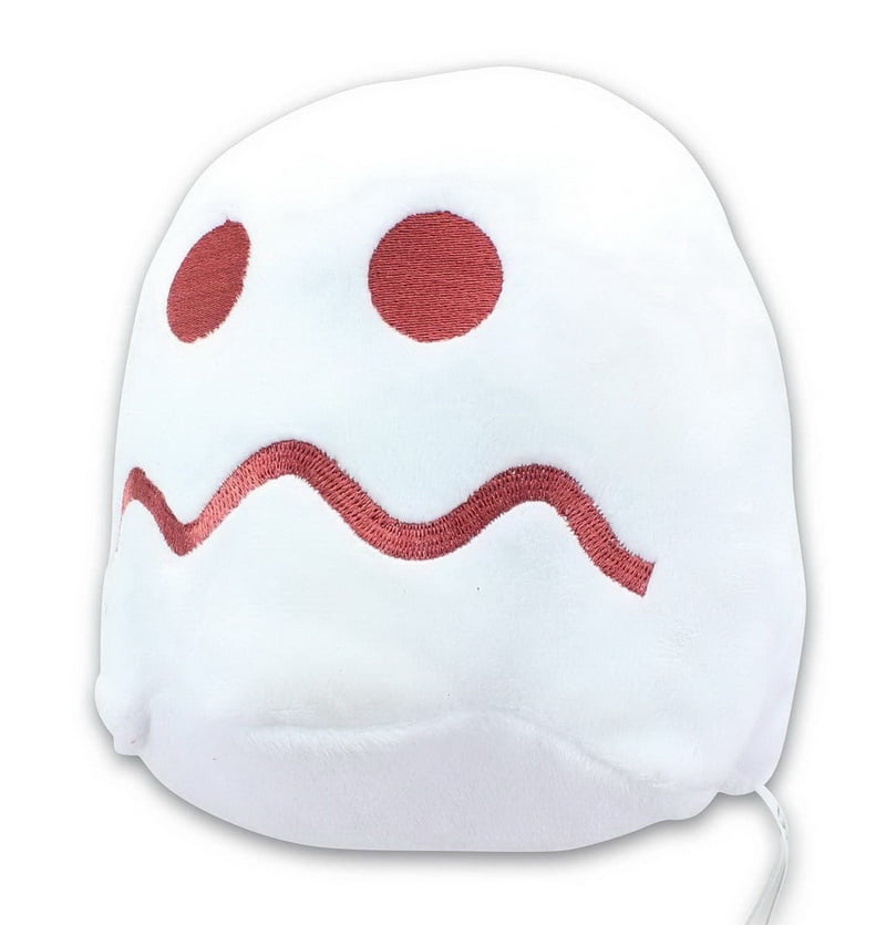 Pac-Man 7 Inch Stuffed Character Plush | Worried White Ghost - Walmart.com