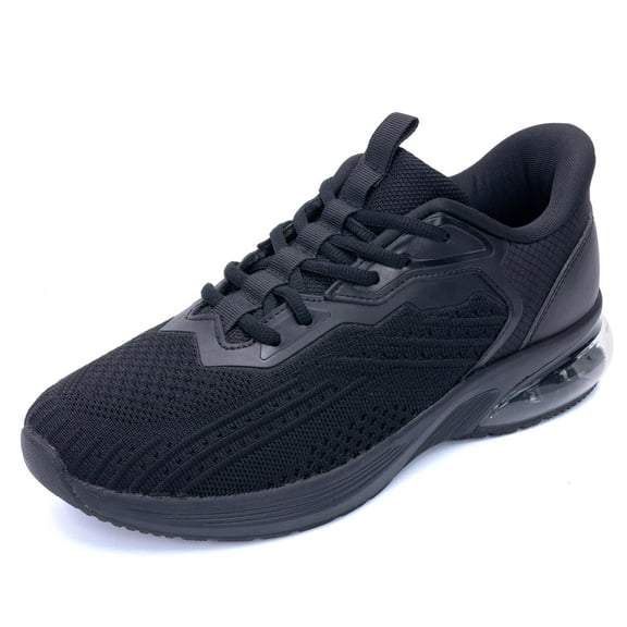 Mens Walking Shoes Non Slip Running Shoes Workout Athletic Tennis Breathable Shoes Gym Sneakers Black Size 9
