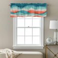 thumbnail image 3 of Abstract Mountains Valance Curtain Red Green Gradient Color Blocks Modern Window Valances Rod Pocket Short Curtains Window Treatments for Kitchen Bedroom Bathroom Laundry 54" x 18", 3 of 9