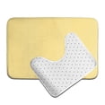 thumbnail image 6 of Xecao Yellow Gingham 2-Piece Vintage Seamless Anti-Skid Mat Set, featuring a stylish pattern for a safe and elegant toilet rug experience, 6 of 6