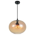 thumbnail image 1 of Suspension 4 Lumières avec Finition Transparente Amber, 1 of 7