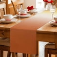 thumbnail image 5 of Burnt Orange Yellow Ombre Table Runner 70 Inches, Contemporary Art Abstract Aesthetics Bed Runner Dresser Scarves Tabletop for Indoor Outdoor Parties/Ceremony/Banquet, 13" x 70", 5 of 9