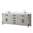thumbnail image 2 of Laurel 80 in W x 22 in D White Oak Double Bath Vanity, Cultured Marble Top, and Faucet Set, 2 of 6