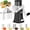 Black, variant on Anjinsoft Hand Crank Rotary Cheese Grater Carrot Shredder Vegetable Slicer, 5 Stainless Steel Blades, Dishwasher Safe, White