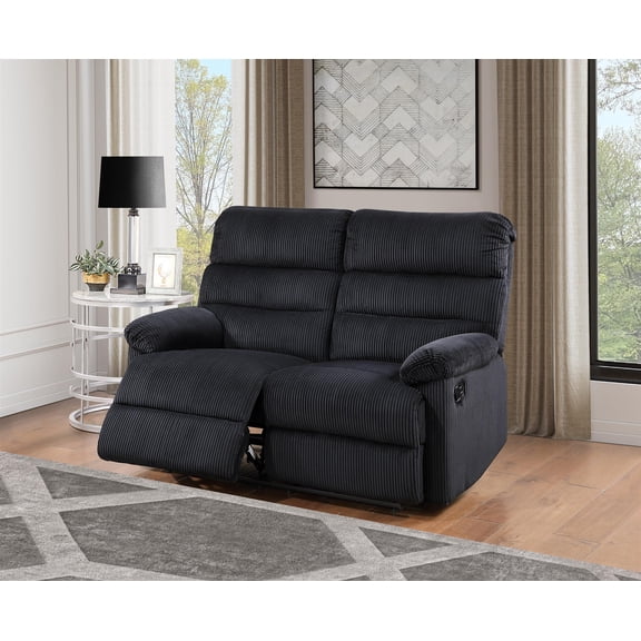 Glory Furniture Lucie G00250A-RL Casual Reclining Loveseat Black