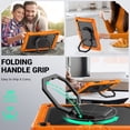thumbnail image 3 of Case for Samsung Galaxy Tab A9+ Plus 2023 11 inch, 360 Rotating Stand Handle Shoulder Strap Heavy Duty Shockproof Cover, Orange, 3 of 7