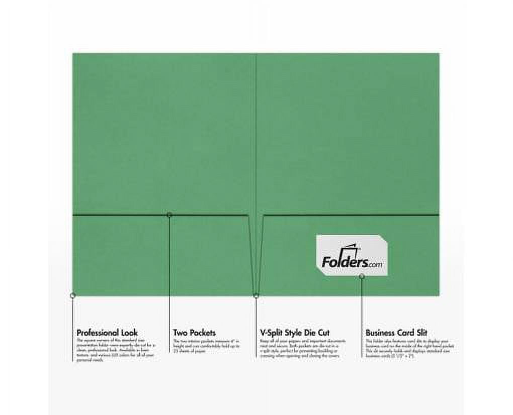 LUXPaper 9 x 12 Presentation Folder, Holiday Green, 100/Pack