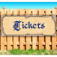 thumbnail image 1 of Tickets Blue Text 13 oz Vinyl Banner With Metal Grommets, 1 of 4