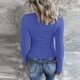 thumbnail image 4 of Prolriy Tops de verano para mujer 2024, camisetas Henley de manga larga para mujer, camisetas ajustadas con botones y cuello redondo, camisetas de punto acanalado, camisetas para mujer, azul S, 4 of 6