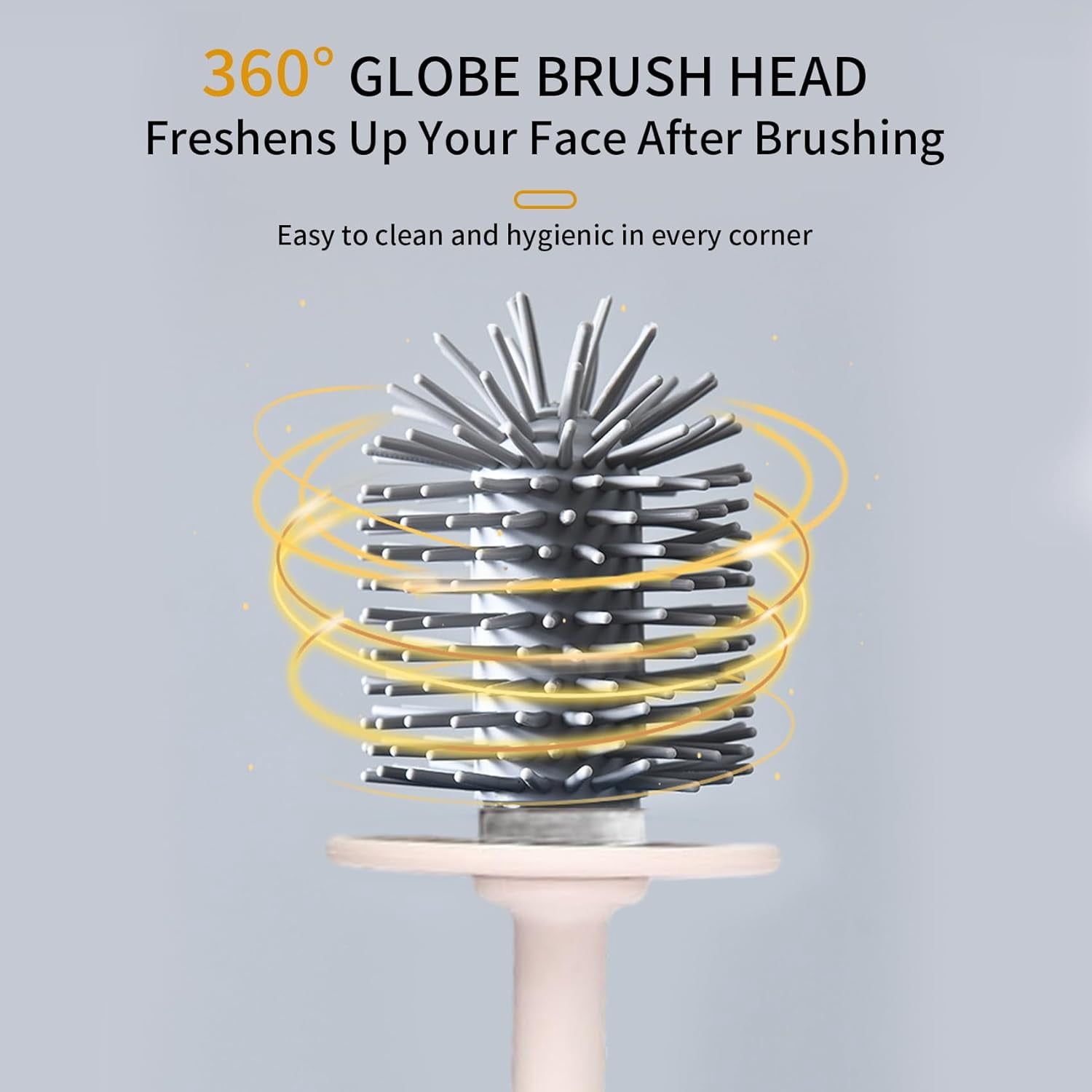 ABPETE Toilet Brush Set, Bathroom Accessories, Toilet Bowl Cleaners, Deep Cleansing Multifunctional Hanging Toilet Brush Set for Bathroom(Cherry Blossom Pink)