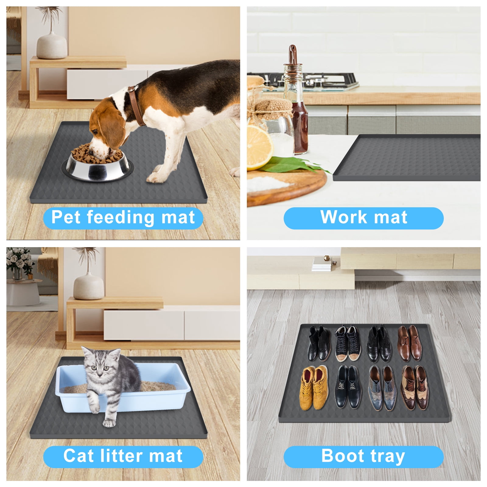 Mini Fridge Silicone Mat Waterproof Drip Tray Floor Protector For Appliances (asshown )