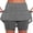 Gray, variant on Kinrui Plus Size Womens Striped Skort Tummy Control Tennis Golf Casual Summer Shorts Stretchy High Waisted Skirt with Built-in Shorts Gray M