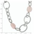 thumbnail image 3 of Collier Quartz Rose en Acier Inoxydable 36 Pouces, 3 of 3