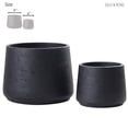 thumbnail image 6 of Olly & Rose Matt Black Ceramic Plant Pot Set of 2 - Indoor Outdoor Planters Textured Effect, 6 of 6