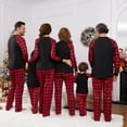 thumbnail image 4 of PatPat Family Matching Pajamas Sets Merry Christmas Letter Antler Print Plaid Splice Pajamas Sets for Family (Flame Resistant), 4 of 4