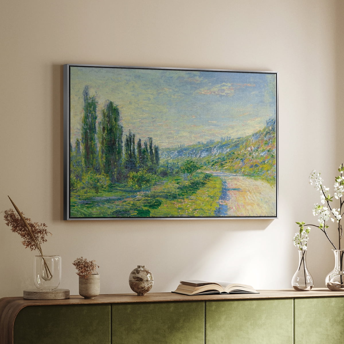 Vintage Landscape-CIV By Wexford Home Framed in Silver Wood Gallery Wrapped Canvas 17 in. x 25 in.