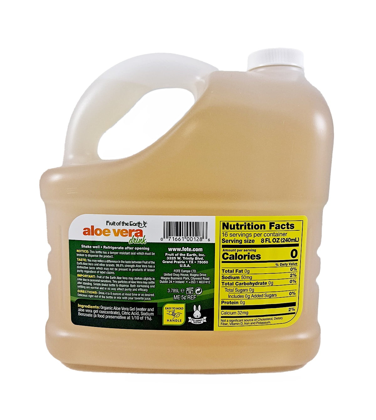 Fruit of the Earth - Brandclub - Fruit of the Earth Health & Wellness Aloe  Vera Drink, 128 fluid ounces