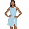 thumbnail image 5 of Xyxonk Tennis Dresses for Women Summer Workout Mini Dress with Built in Shorts Sleeveless Side Slit Solid Color Dress Flowy Tennis Athletic Dress Sky Blue L, 5 of 5