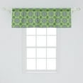thumbnail image 2 of Ambesonne Lime Green Window Valance, Moroccan Mandala, 42" x 18", Fern Green White, 2 of 3