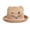 #5-Brown, variant on Kids Straw Hat with Cat Face Embroidery and Satin Ribbon Summer for Boys Girls Toddler Youth Beach Party Fun Outdoor