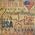 thumbnail image 2 of Medley, Elizabeth 15x15 Black Ornate Wood Framed with Double Matting Museum Art Print Titled - America Typography I, 2 of 4