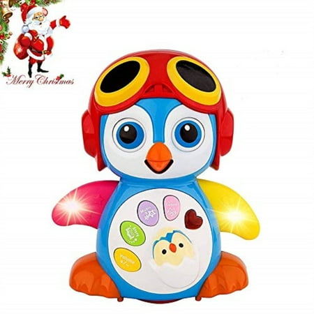 Homofy Baby Toys 6 To 12 Months Up Lovely Smart Swing Dancing Penguin Early Eq Education Music And Learning Walking Singing