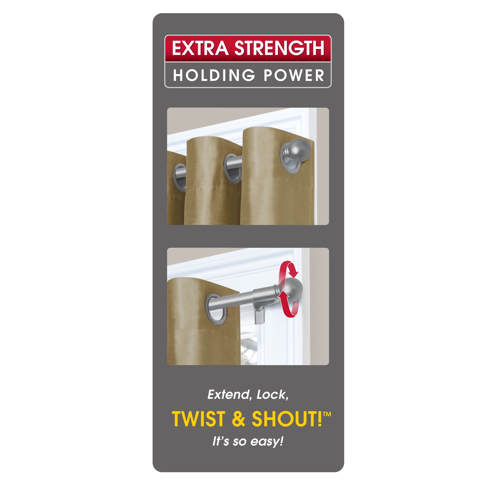 Smart Rods Twist And Shout No Drill Adjule Window Curtain Smart Rods Twist And Shout No Drill Adjule Window Curtain Tension Rod Com