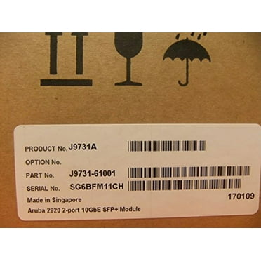 Hewlett Packard HP 2920 2-port 10GbE SFP  Module - For Data Networking, Optical Network - 2 x SFP  J9731AS
