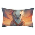 thumbnail image 1 of Balery Starry Sky Cute Horse Funda de Cojín Estampada, Regalos para Mujeres, Regalos de Amor para Ella, Regalos para Novia o Esposa, Funda de Almohada-16"x24", 1 of 6