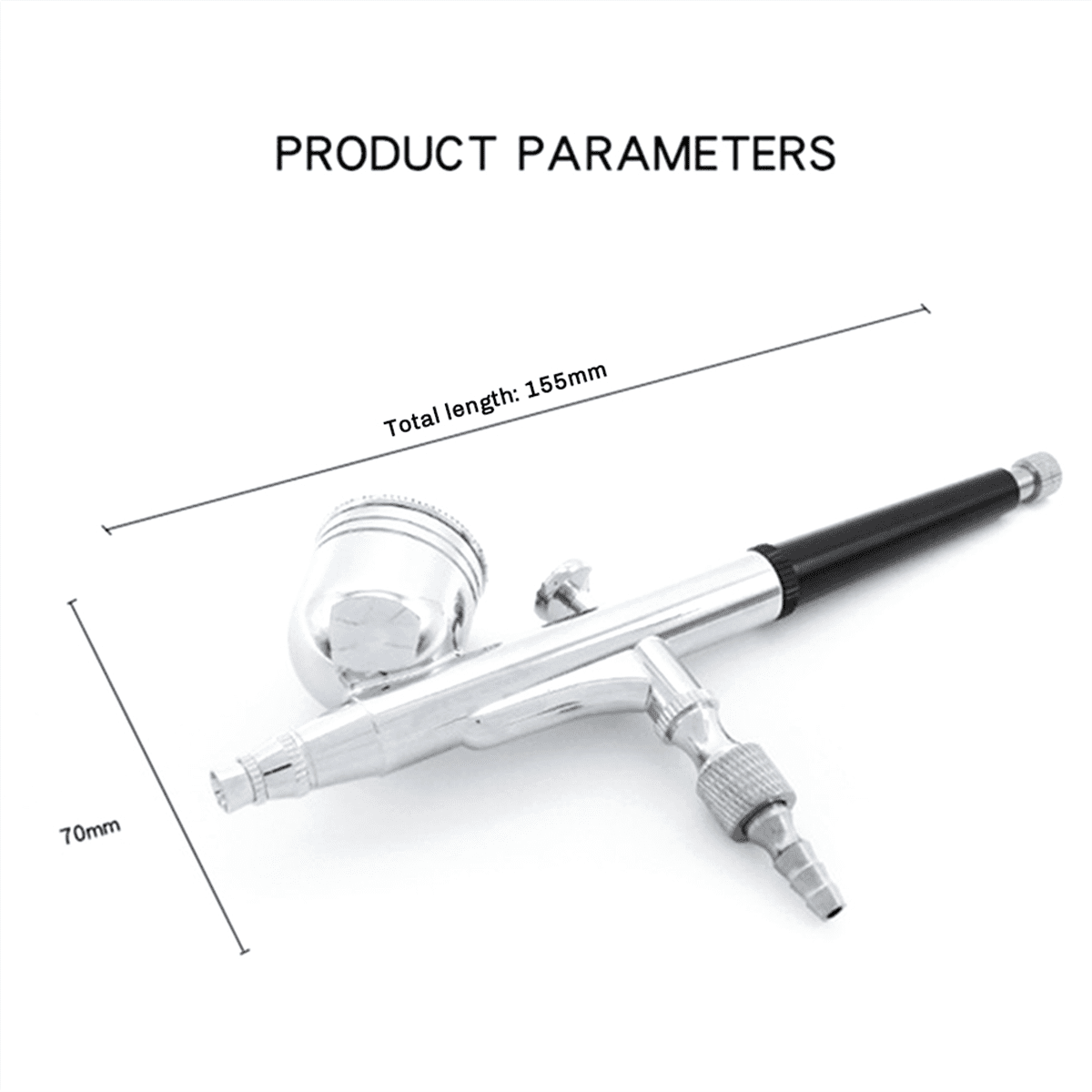 DIY Spraying Tool Kit 0.2mm/0.5mm with Fan Cap 15CC Fluids Cups Efficiency for Model DIY Painting Makeup Nail Art Cake
